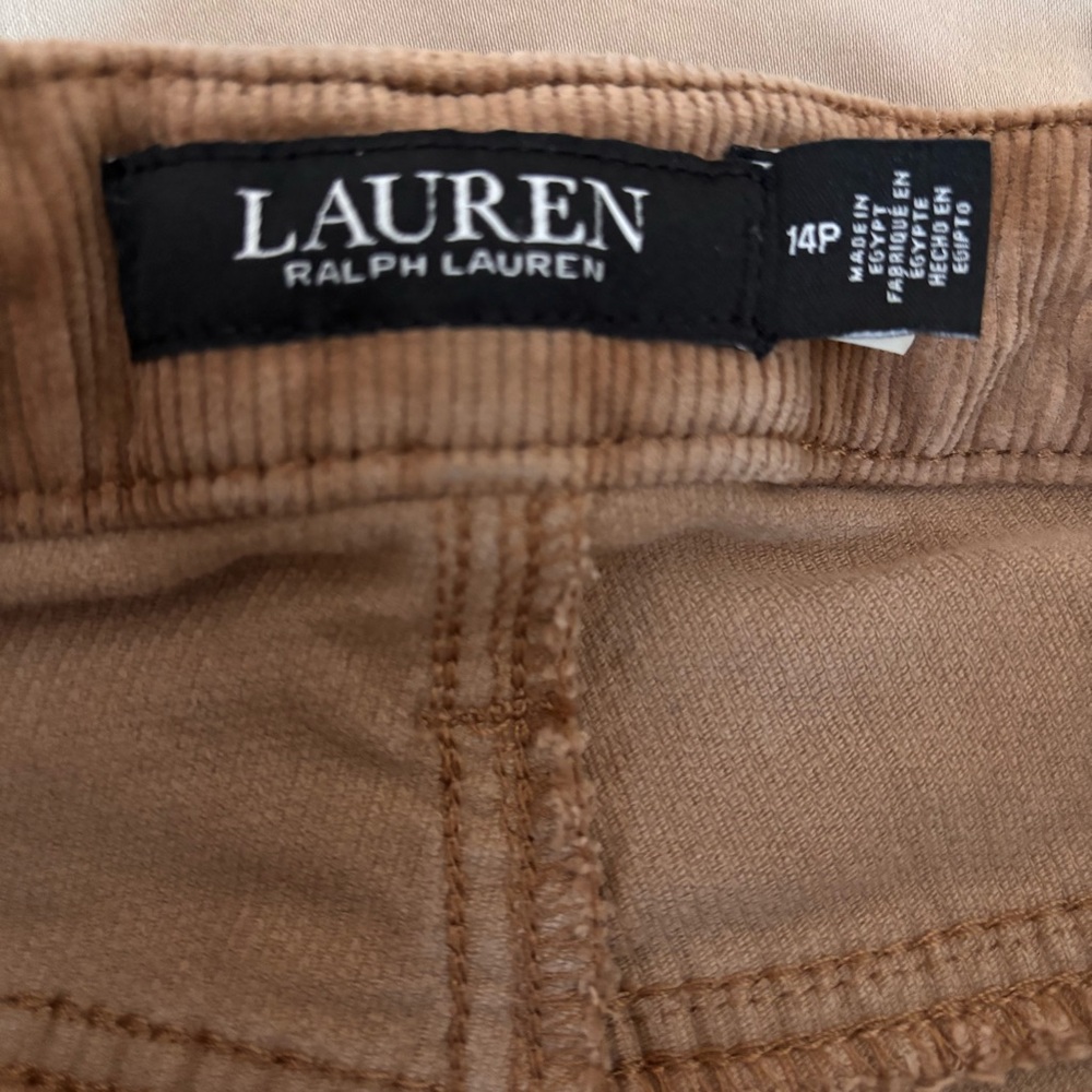 Lauren Ralph Lauren Women’s Camel Brown Corduroy Jeans Sz 14P EUC - Picture 8 of 11